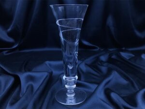 Krištáľová brúsená váza 20 cm