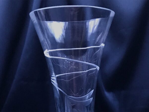 Krištáľová brúsená váza 20 cm