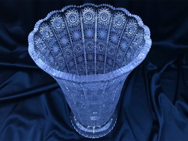 Krištáľová brúsená váza 35 cm