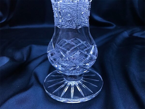 Krištáľová brúsená váza 20 cm