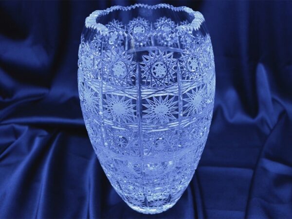 Krištáľová brúsená váza 25,5 cm