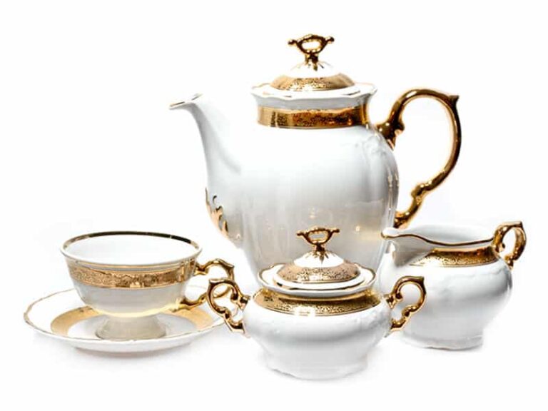 Set de cafea Marionette gold pentru 6 persoane