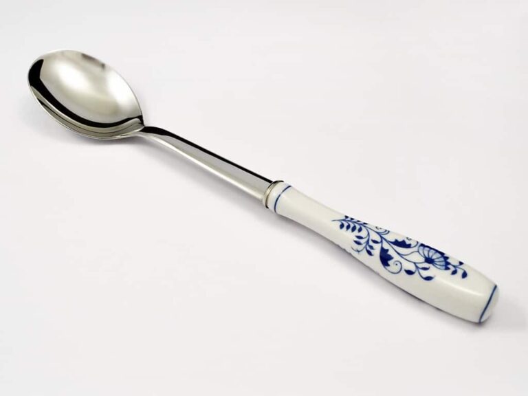 Blue onion - Lingura salata portelan + inox